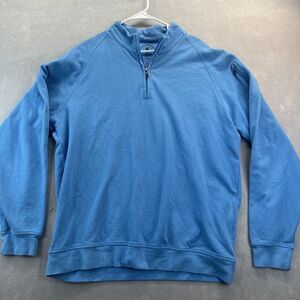 F&G Tech Fairway & Greene Golf Sweater Mens XXL 1/4 Zip Light Blue Pullover